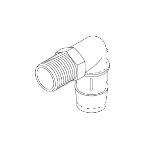 Fitting, Barb Elbow Midmark M9/M11 Autoclave Part: 014-0258-00/RPF684