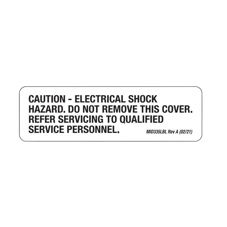 Decal (Caution), Midmark-Ritter Sterilizer Part : MPM60455/MID335