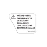 Decal (Distilled Water), Midmark-Ritter Sterilizer Part : 061-0827-00/MID331