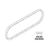 Belt, Drive For PowerVac Dental Vacuum Part: 016-1056-00/VPB097