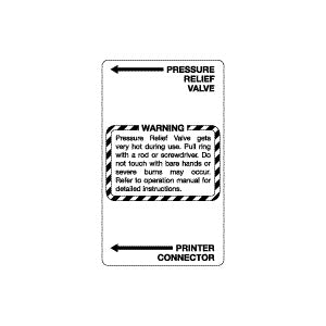 Label, PR Valve Warning Midmark Autoclave Part: 061-0309-00/MIL260