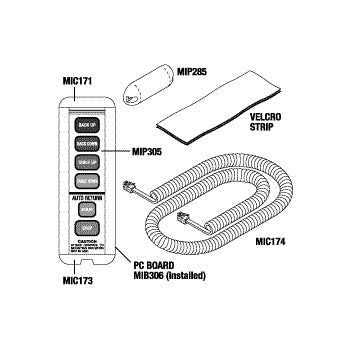 Control, Hand For Midmark 405 Tables/Chair Part: 029-0681-00/MIC304