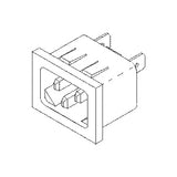Receptacle, Snap-In AC Midmark M9/11 Autoclave Part:015-0639-00/RPR290