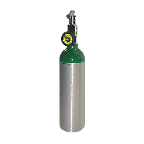 Mada M6 Cylinder, Post Valve, On/Off Toggle, Gauge, CGA-870 - 1203E