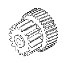 Traverse Gear Double For Chairman Dental Chair - PCG740 (OEM: 024766)