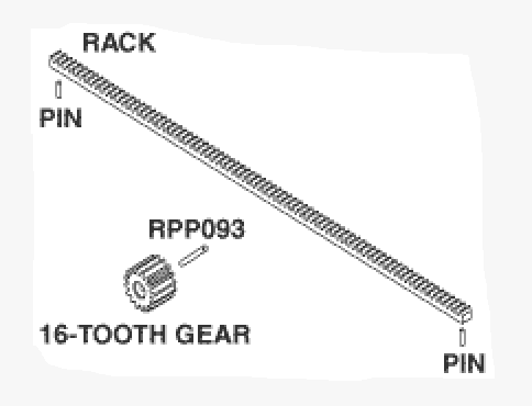 Gear and Rack For Chairman Dental Chair - PCK738 (OEM: 012476)