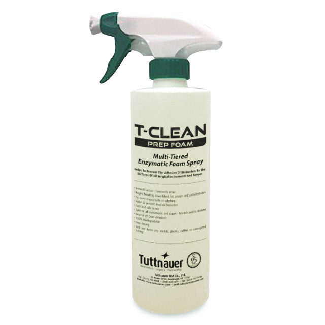 T-Clean Prep Enzymatic Foam Spray 500ml Tuttnauer Case SKU: PF0006