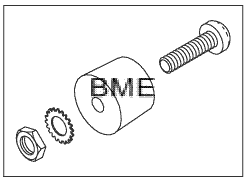 Booth Medical - Rear Rubber Foot Assembly - AMF180