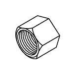 Compression Nut  3/16" Tuttnauer - Scican Autoclave Part: RPF219