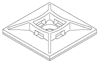 Cable Tie Mount ) 4-Way For Pelton & Crane - Part RPM542