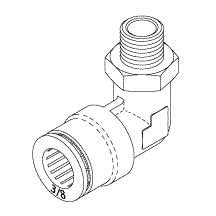 Fitting, Elbow Push In For Medivators Reprocessors Part: RXF013