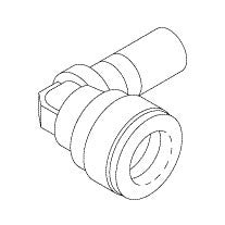 Fitting, Elbow 3/8, DSD Medivators Endoscope Reprocessor Part: ME01-0026/RXF045