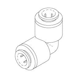 Fitting, Elbow 3/8, DSD Medivators Endoscope Reprocessor Part: ME01-0027/RXF051