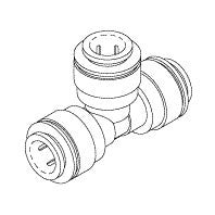 Fitting, Tee (3/8" Push In) DSD Medivator Part:MT02-0017/RXF056