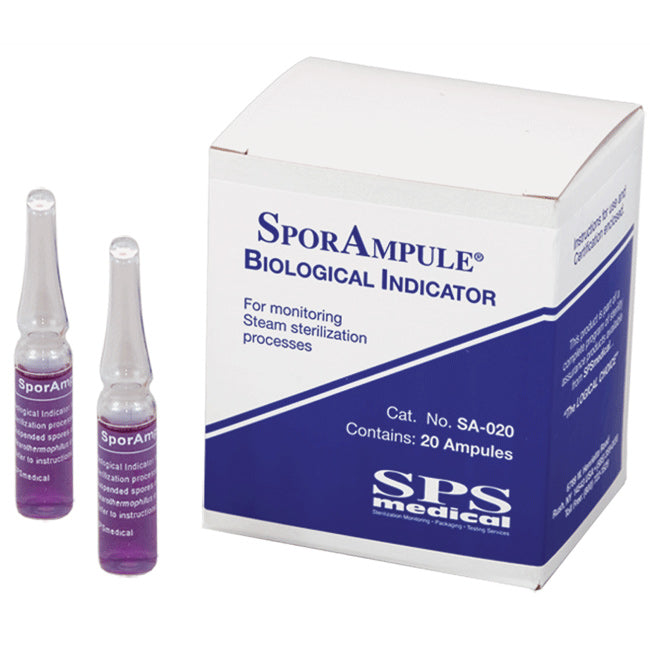 SporAmpule Steam Biological Indicators Liquid/Gravity SKU: SA-020