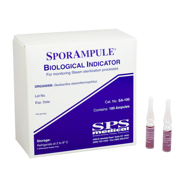 SporAmpule Steam Biological Indicators For Liquid/Gravity SKU: SA-100