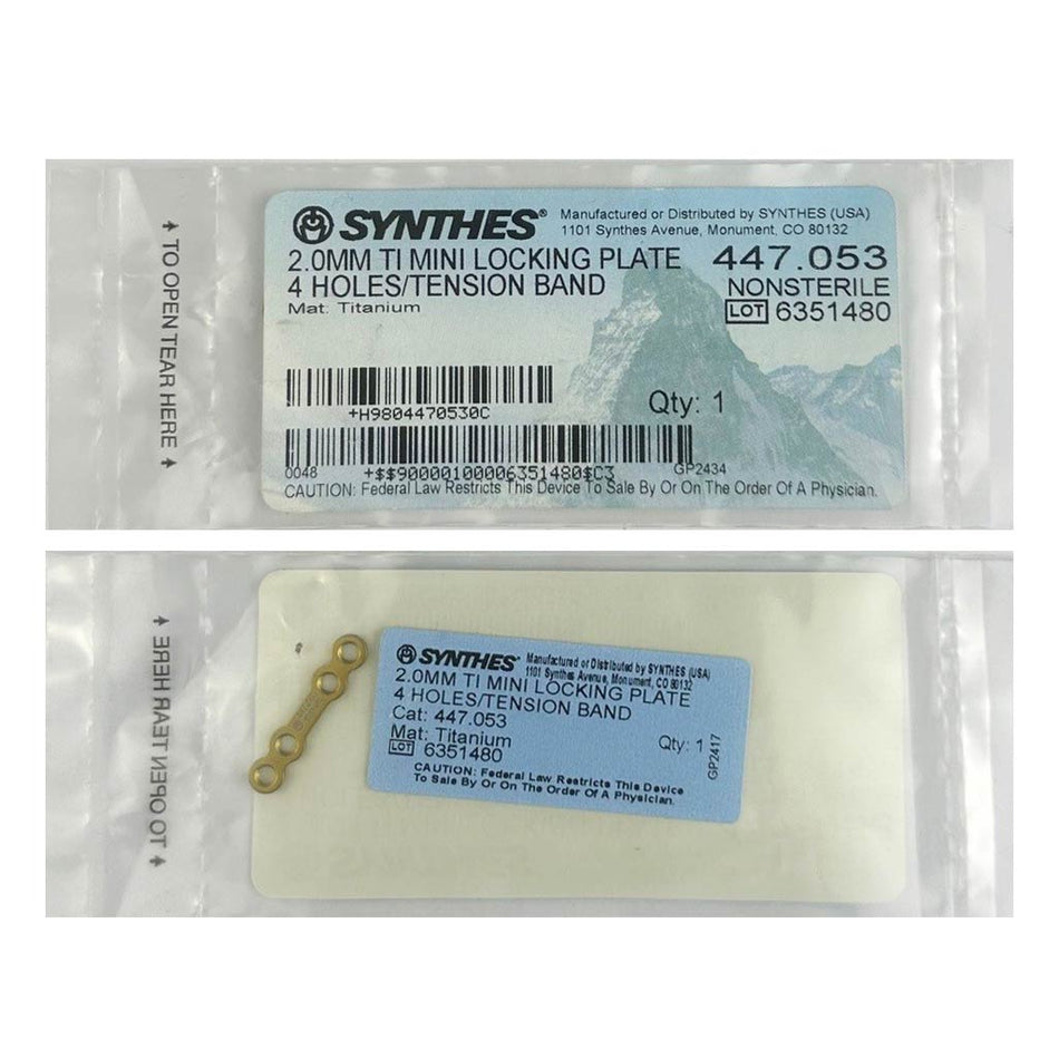 Synthes 2.0mm Mini Locking Plate - 447.053