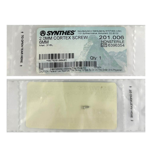 Synthes 2.0mm Cortex Screw - 201.006