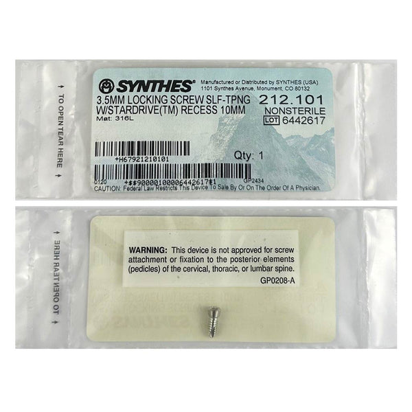 Synthes 3.5mm Self Tapping Locking Screw - 212.101