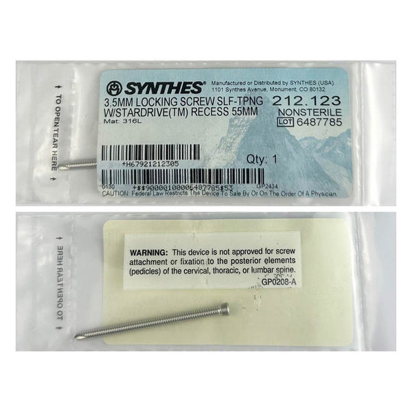 Synthes 3.5mm Self Tapping Locking Screw - 212.123