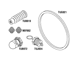 Door Gasket, PM Kit Tuttnauer 2340E, 2340M Serial 8806 or Above  Part: 02610118/TUK124