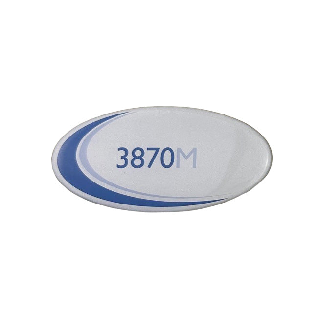 Door Label, 3870M, Blue Oval Tuttnauer Autoclave Part: LAB048-0249