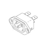 Receptacle, AC Inlet For Tuttnauer Autoclaves Part: 02819993/RPR583