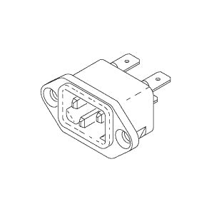 Receptacle, AC Inlet For Tuttnauer Autoclaves Part: 02819993/RPR583