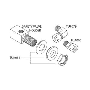 Holder, Safety Valve Holder/Tuttnauer Autoclave Part: CT841010/TUH031