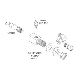 Valve, Safety Holder Kit 40 PSI For Tuttnauer Autoclaves Part: TUK077