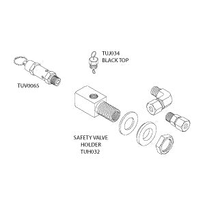 Holder, Safety Valve Kit For Most Tuttnauer Autoclaves Part: TUK078