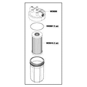 Assembly, Filter Housing, 1" FPT, Dental Water Controls SKU: WCA009