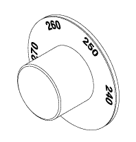 Booth Medical - Knob, Temperature Pelton Magnaclave Part: 004625/PCK243