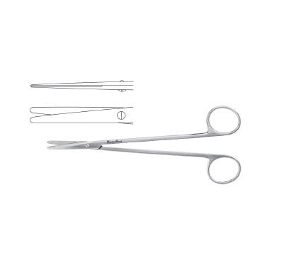 Metzenbaum Scissors, 7", Straight, Blunt Points, OR Grade, Meisterhand SKU:MH5-181